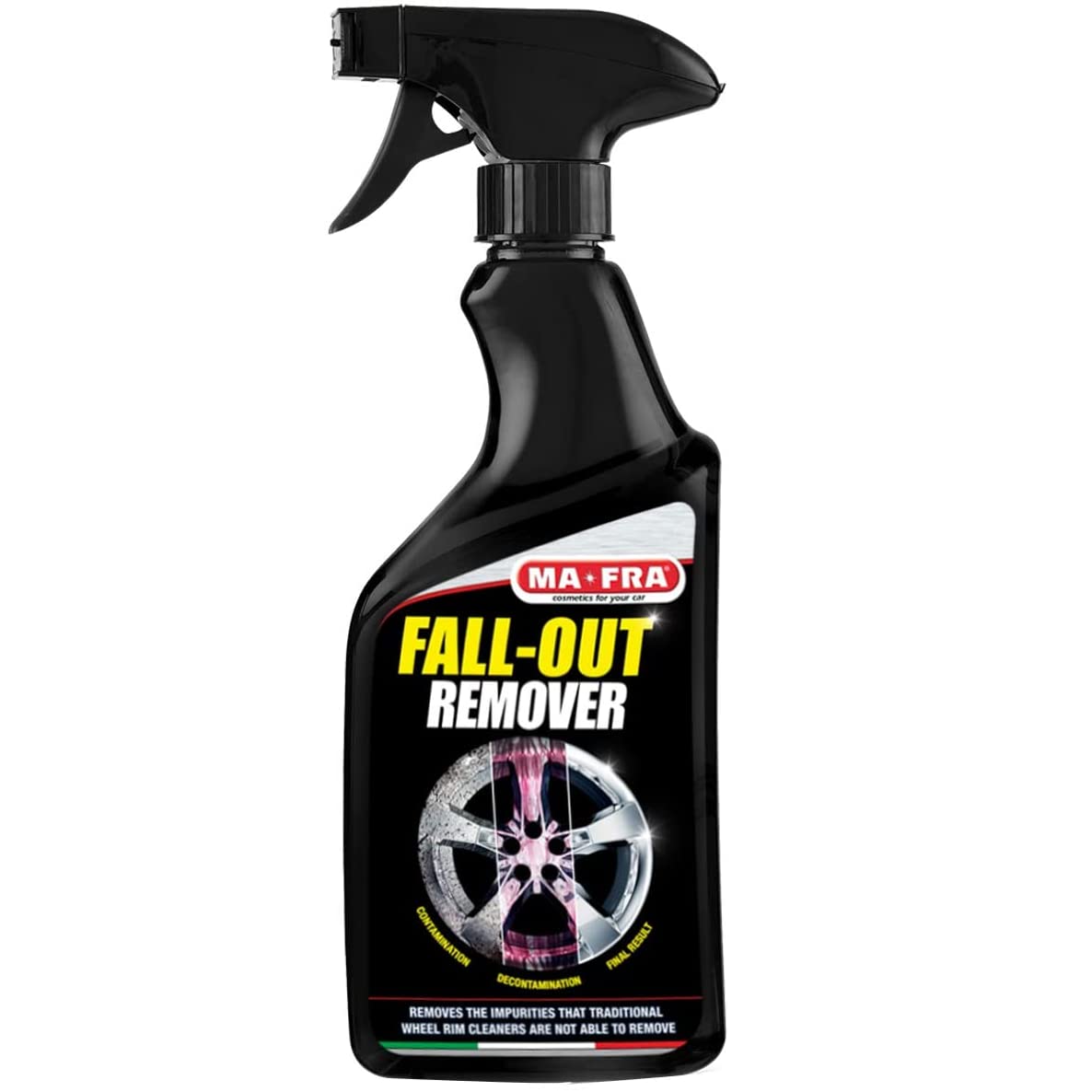 MAFRA Fallout DECONTAMINANTE Cura Cerchi Cerchioni + MAFRA Pennello Pulizia Detailing Red 35 MM + Spazzola Pulizia Cerchi