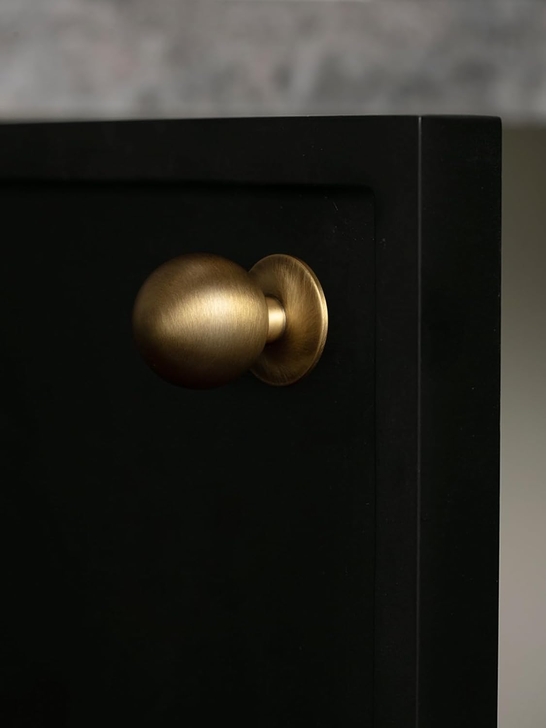 Antique Brass Vintage Cabinet Knobs Solid Brass Pulls Dresser Drawer Handles,Wardrobe Closet Cupboard Bathroom Cabinet Hardware (5, Antique Brass, Knob)