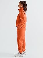 Vista 3 de AUTOMET Womens 2 Piece Outfits Long Sleeve Sweatsuits Sets Half Zip Sweatshirts with Joggers Sweatpants