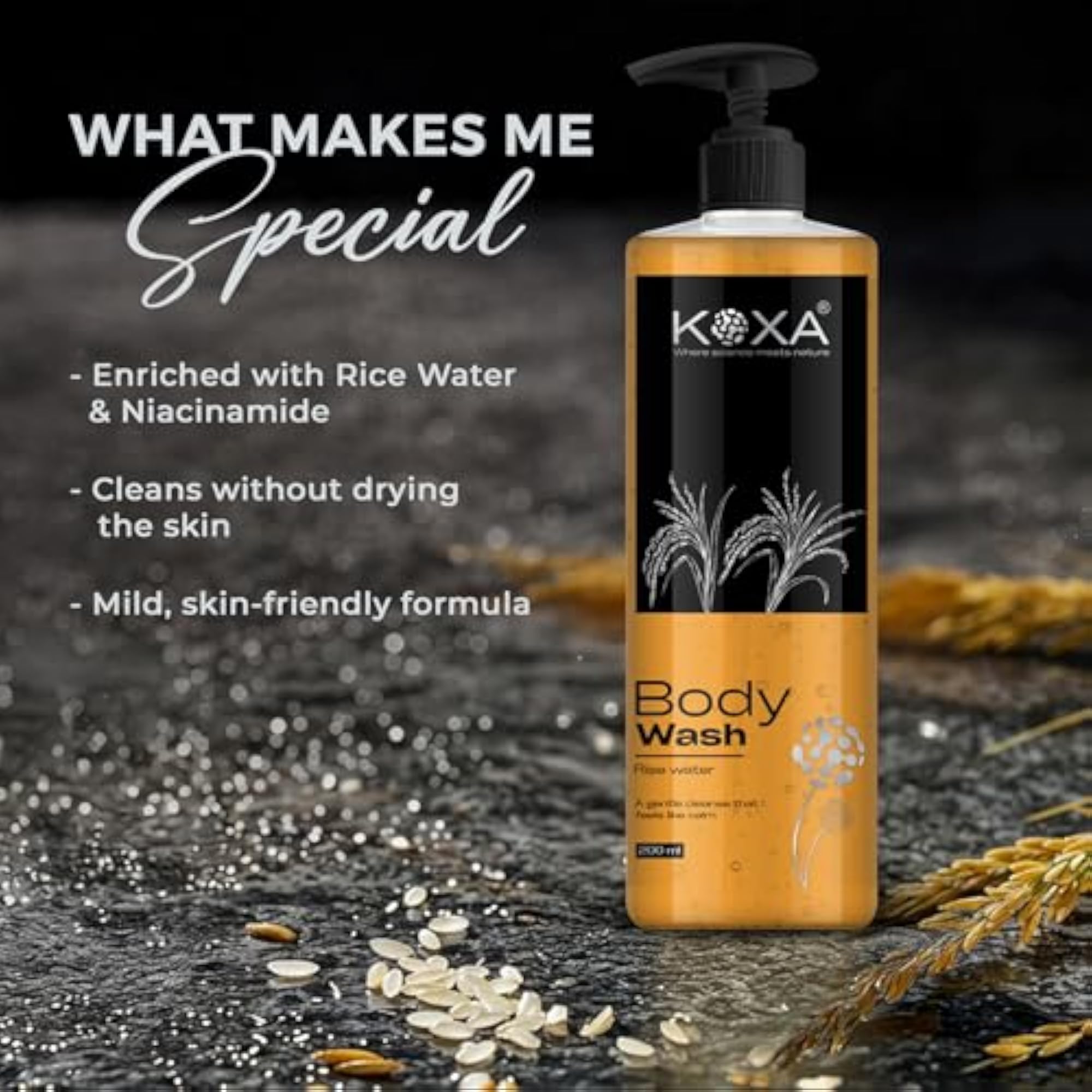 Rice Water Body Wash, Gentle Brightening & Hydrating Cleanser
