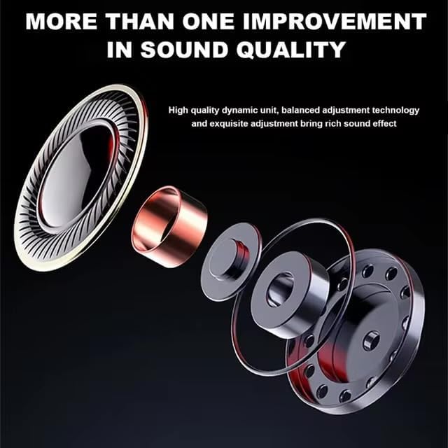 പൊട്ടിത്തെറിച്ചു view of an earbud's dynamic speaker unit