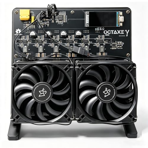 Nerdoctaxe Rev 3.1 Bitcoin Miner, Upgraded ASIC Miner Up to 12TH/s 15J/TH Efficiency 180W Low Power, 2.4G Signal & Quiet