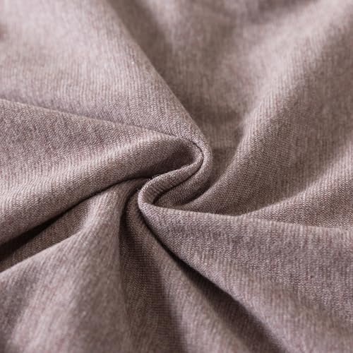 Image of H HOUSEHOLD 2-Pack Pillowcases 100% Cotton Knit Envelope Style, Ultra Soft Breathable Standard 13x18 Inch Pillow Cover, Machine Washable Coffee
