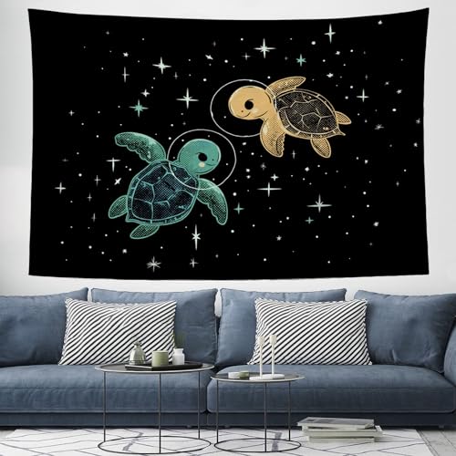 Tapiz de pared de tortuga espacial para decorar tu habitación o sala de estar