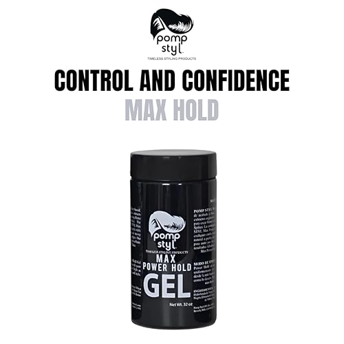 Miniatura 2 de Max Power Hold Gel de 32 onzas  Gel de peinado a base de agua sin alcohol para hombres  Fuerte sujeción, fórmula sin escamas, extractos naturales