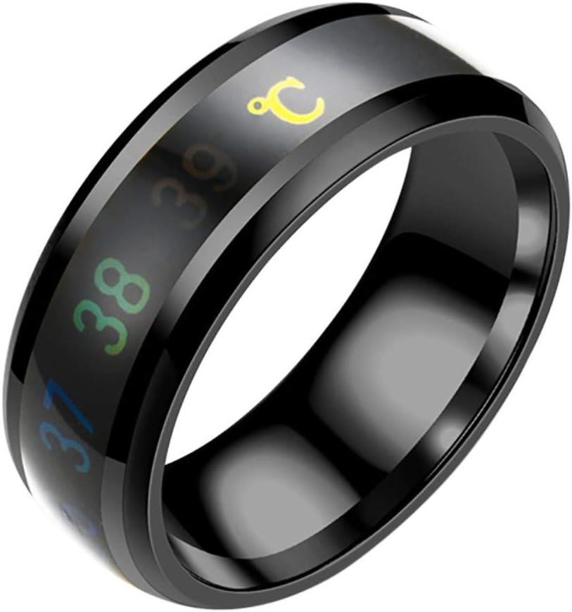 Rings for Women, Fashion Intelligent Temperature Couple Ring Temperature Display Ring