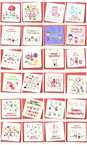 24 Pack Mini Christmas Greeting Cards & Envelopes, Cute Stweety Small Size 3