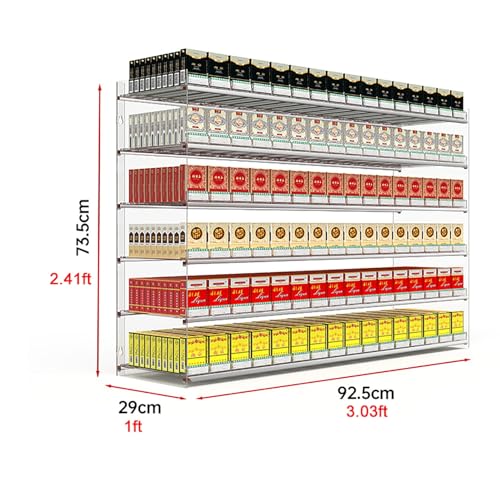 Empujador automático de cigarrillos con soporte rectangular transparente para estancos 2