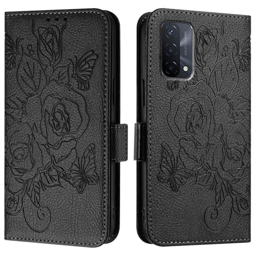 Étui OPPO A54 5G housse protection antichoc folio clapet noir pas cher