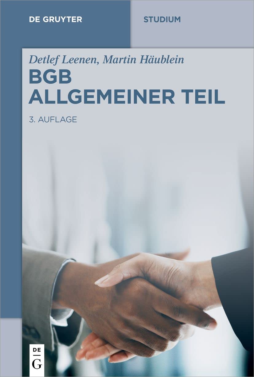 BGB Allgemeiner Teil (De Gruyter Studium)