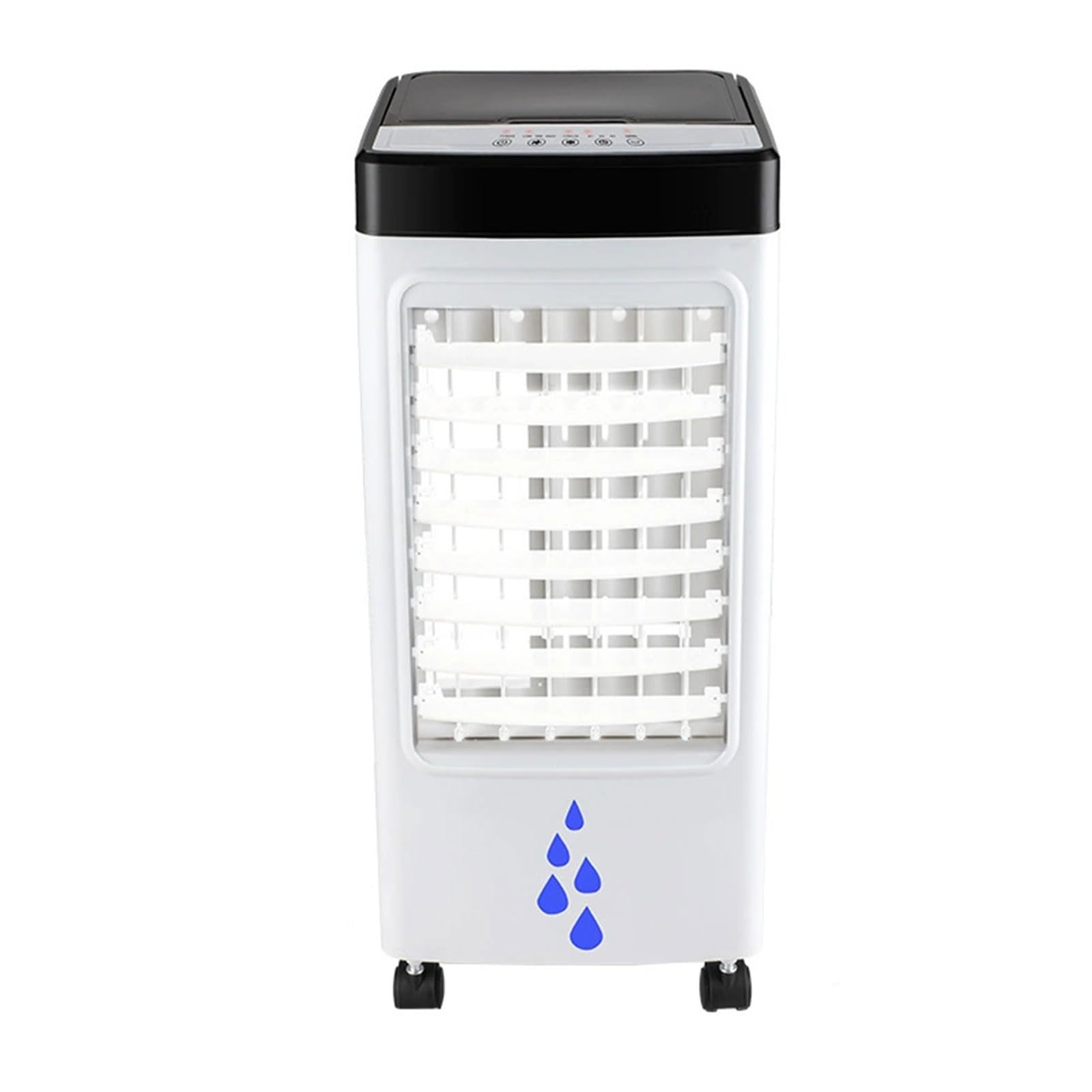 WJIANBIN Evaporative Air Cooler, 65W Portable Air Conditioner with 2 Ice Crystals 6L Water Tank 3 Wind Speeds 1-7H Timer for Home and Office Cooling Fan