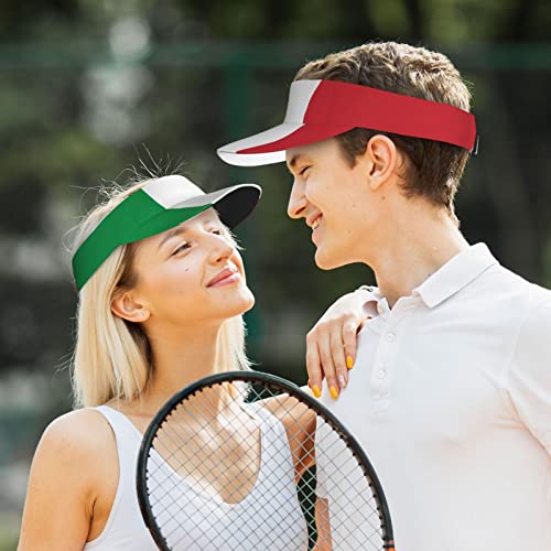 Image of Cute Funny Flag Hat Women Men Adjustable Flag Sport Sun Visor Hat Summer Fashion Sun Cap Beach Flag Hat