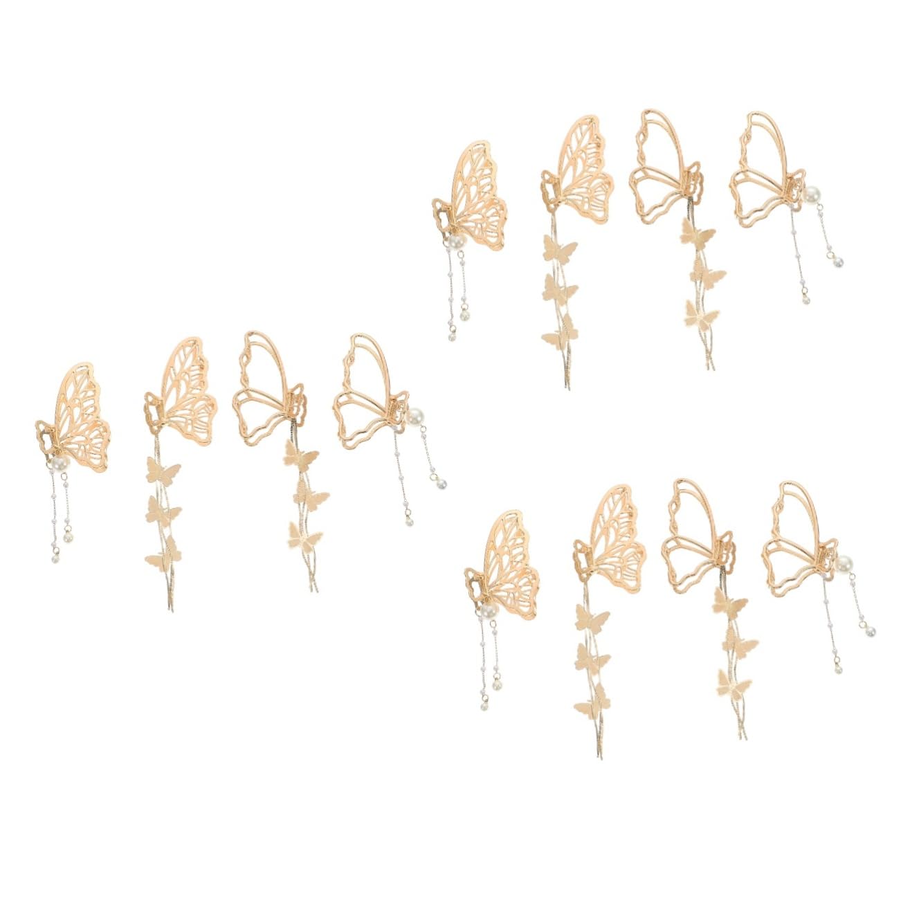 Healeved 12stücke Teiliges Schmetterlings Haarklammern Für Frauen Rutschfeste Haarspangen Für Frisuren Bad Makeup Und Eleganten Look Aus Robustem Legierungsmaterial