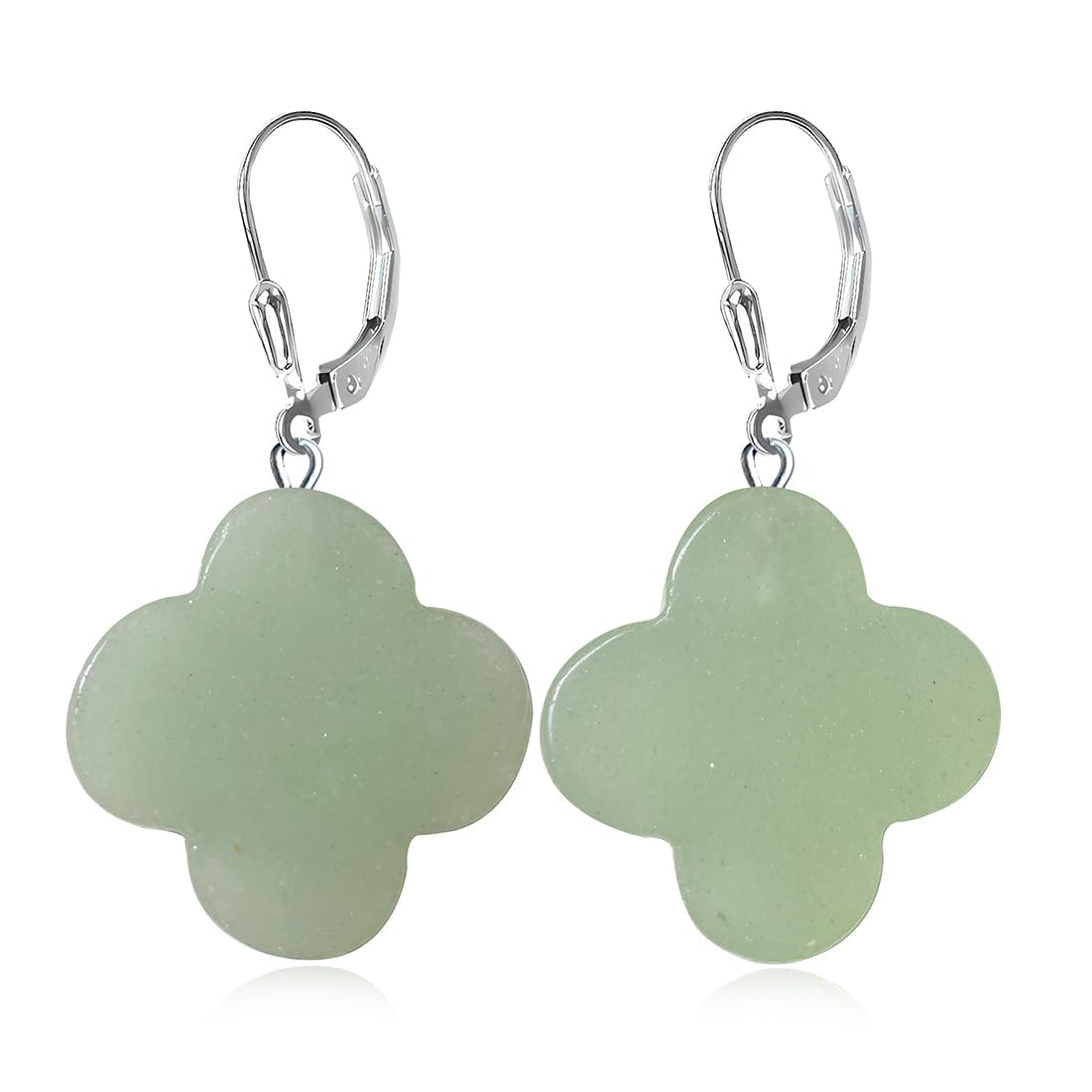 HAIXIAN Gemstone Natural stone Four Clover Earrings for Women