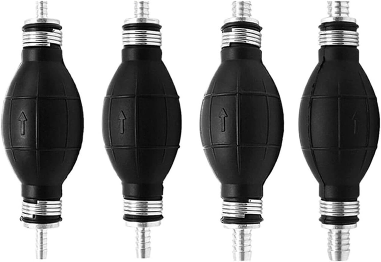 Manual Fuel Pump 6mm/8mm/10mm/12mm Rubber Aluminum Petrol Transfer Tool Primer Bulb All Fuels For Car Boat Outboard(6MM pipe 1 meter)