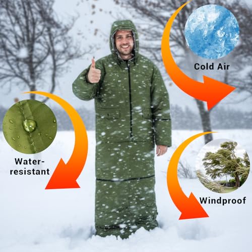 Bolsa de Dormir para Adultos ARVAGGCY en Exterior e Interior, Temperatura Aplicable 25°F-50°F, Diseño para Camping, Senderismo y Aventuras al Aire Libre miniatura 6