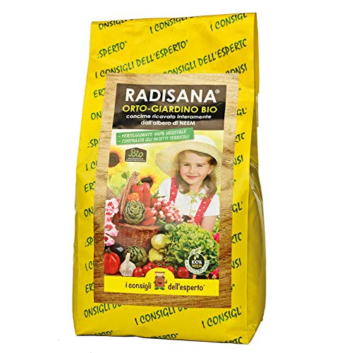 I Consigli dell'Esperto - Radisana Concime e Insetticida Naturale a Base di Neem - Per la Protezione e Nutrizione delle Piante e dell'Orto - Ecologico e Biodegradabile - Confezione da 1.6 kg