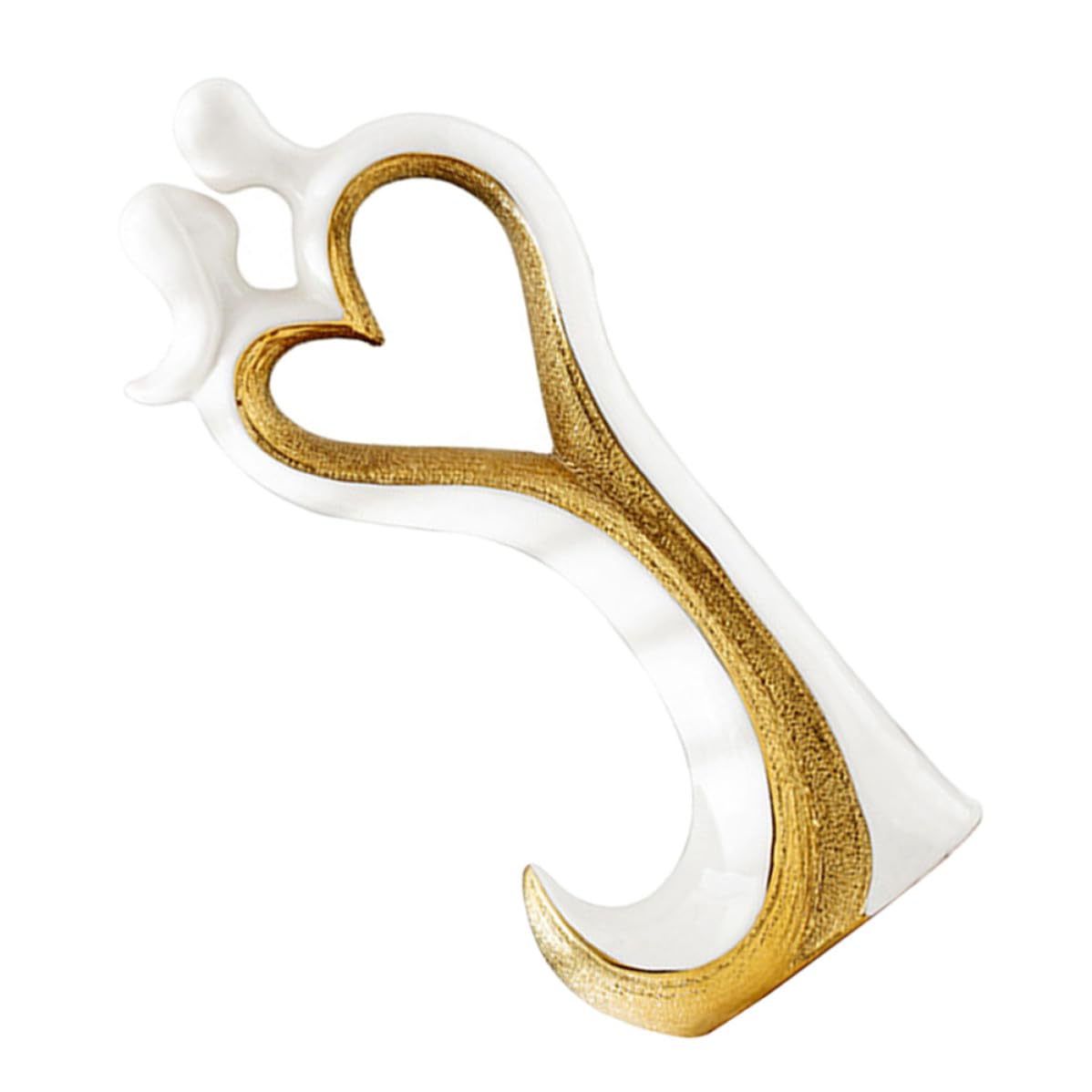 Sculpture couple céramique cœur au design épuré et chic