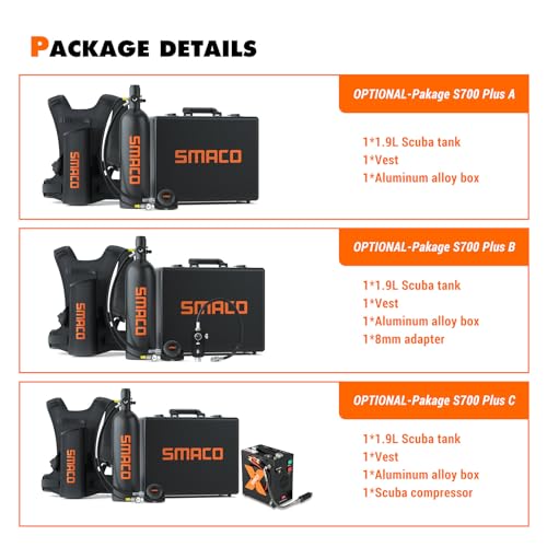 SMACO Mini Bombola Sub 2L Bombola Subacquea