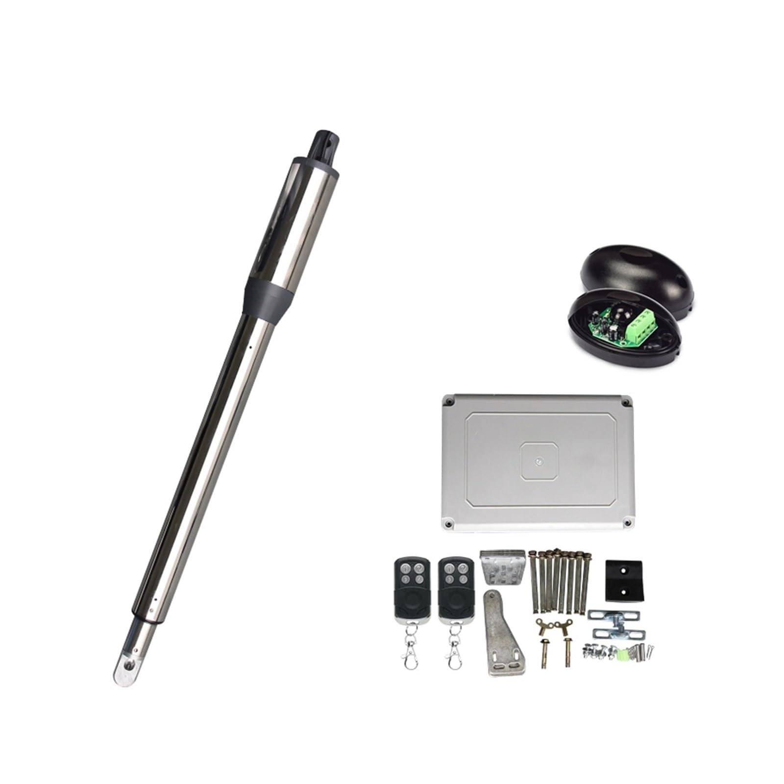Rsgxlfqzvak Kit 3 Automatic Door Opener, Automatic 300Kg Single Leaf Door Electric Swing Gate Opener Motor Dc Linear Actuator Operator Access Control System(Kit 3)