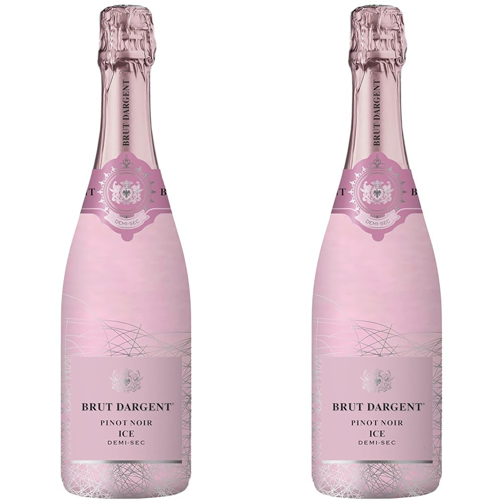 Brut Dargent - Ice Rosé Pinot Noir Halbtrocken Sekt, Méthode Traditionnelle (1 x 0.75 L) (Packung mit 2)