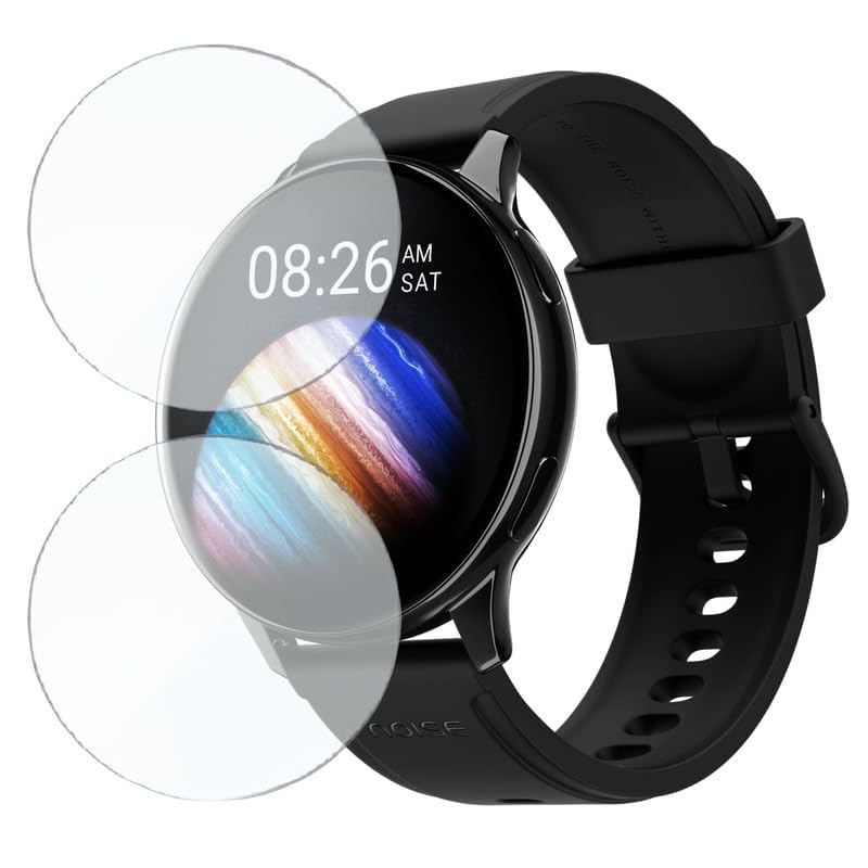 Image of 2 Pack Smartwatch Screen Protector for Noise Vortex Plus 1.46 inch - Flexible TPU Screen Guard, HD Clear, 9H Scratch Resistant, Bubble Free Installation - Not Tempered Glass