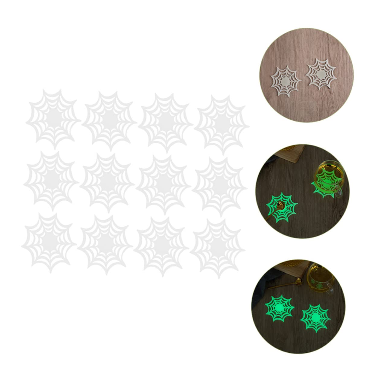 PRETYZOOM 36 Piezas Agarradera De Tela De Araña Accesorios Góticos Titular De La Olla Caliente Tapete para Platos Calientes Estera De La Taza De Bebida Posavasos con Soporte Gel De Sílice