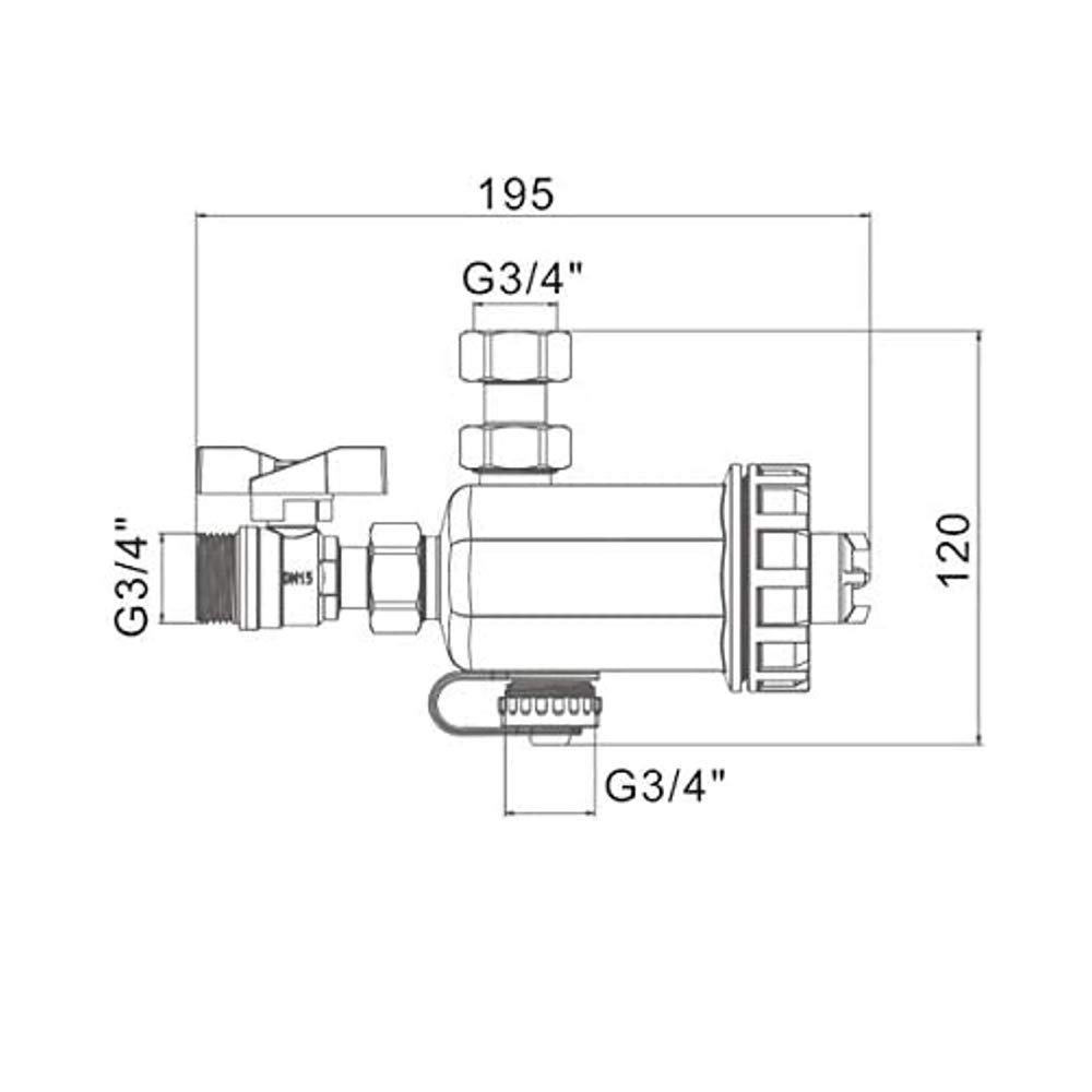 FILTRO DEFANGATORE MAGNETICO PER CALDAIA DA 3/4" UNIVERSALE CALDAIE CONDENSAZIONE