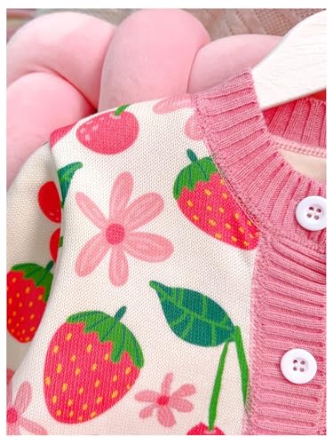 SOLY HUX Toddler Girl's Cute Printed Button Down Cardigan Sweater Knit Long Sleeve Shirts Fall Clothes3