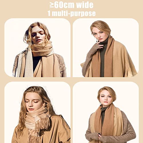 Dxin Womens Scarfs Winter, Fashion Cashmere Scarves, Soft Scarfs For Women Winter Warm, Multifunctional Soft Scarves, For Girls' Cold Weather Scarves & Wraps Gift For Festival #TOP5