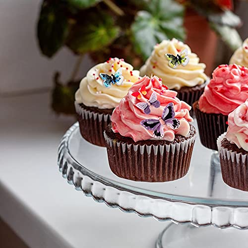 Senhai 4 Pack Butterfly Silicone Molds - 2 Pack Mini Butterfly Decor Molds & 2 Pack Normal Butterfly Shape Silicone Fondant Trays, For Chocolate Candy Soap Ice Cube Birthday Cake Cupcake Decor #TOP6