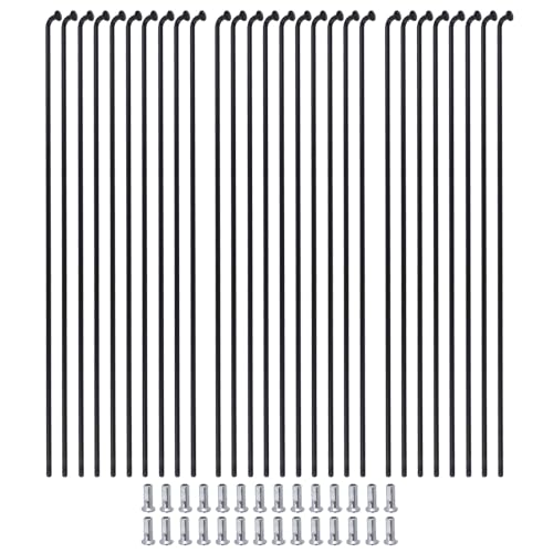 Savagrow 28 Pcs 12G 2.5mm Bike Spokes for Electric Bicycle E-Bike Tricycle Wheel Wheelchairs,Bicycle Spokes with Nipples 213mm