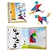 Coogam Viaje magnético Tangram Puzzles Libro Juego Tangrams Jigsaw Formas Disección con Solución para Niños Adulto Holiday Traveler Tangoes Challenge IQ Educational Toy (360 Patrones)