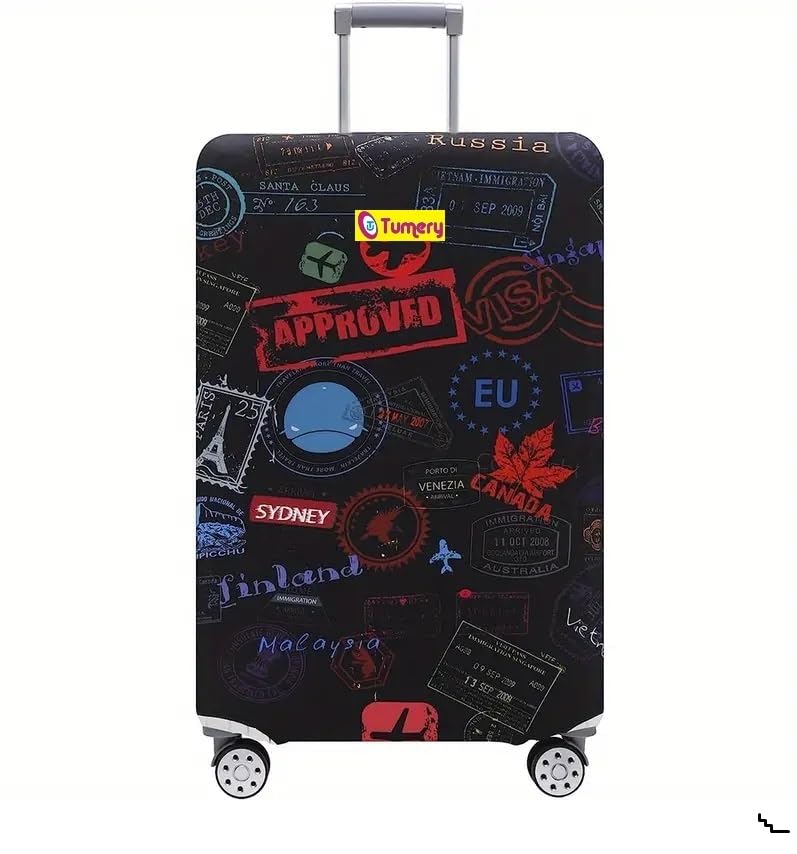Luggage Cover Washable Dust Proof Anti-Scratch Polyester Blend Suitcase Protector Sutaible for VIP, Safari SKYBAG for Small Size Suitcase (Color 3, 55 CM)-image-2