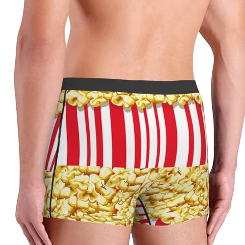 Popcorn Print Underwear For Men Comfy Cozy Holiday Boxer Briefs4