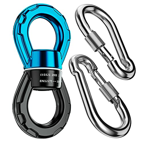 Balançoire pivotante 30 KN avec kit de connexion pour pneus de sécurité pour balançoire d'arbre, soie aérienne, yoga, danse intérieure et extérieure Cover