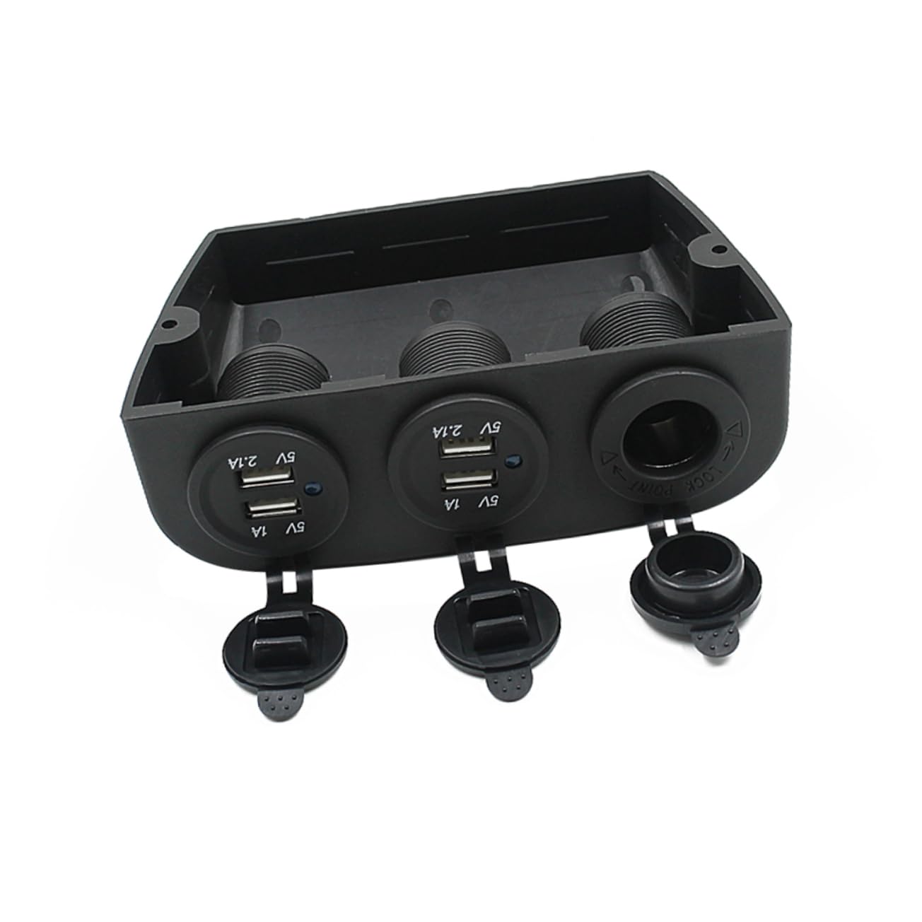 Gadpiparty Adattatore Auto con 4 Porte USB 3.1a, Connettore Accendisigari per Veicoli 12-24v con Led, Abs Plastic per Gps e Tablet