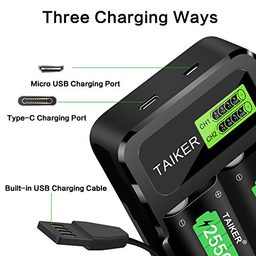 Taiker Compatible with Xbox One Battery 3 Pack x 2550mAh Rechargeable Controller Battery and Charger for Xbox One/Xbox One S/Xbox One X/Xbox One Elite Wireless Controller