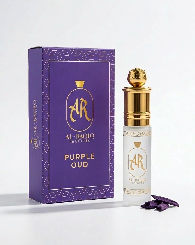 AL-RAQIQ Purple Oud Attar, Sweet & Floral Fragrance Unisex Non-Alcoholic Long Lasting Attar for Men & Women - 6Ml-image-23