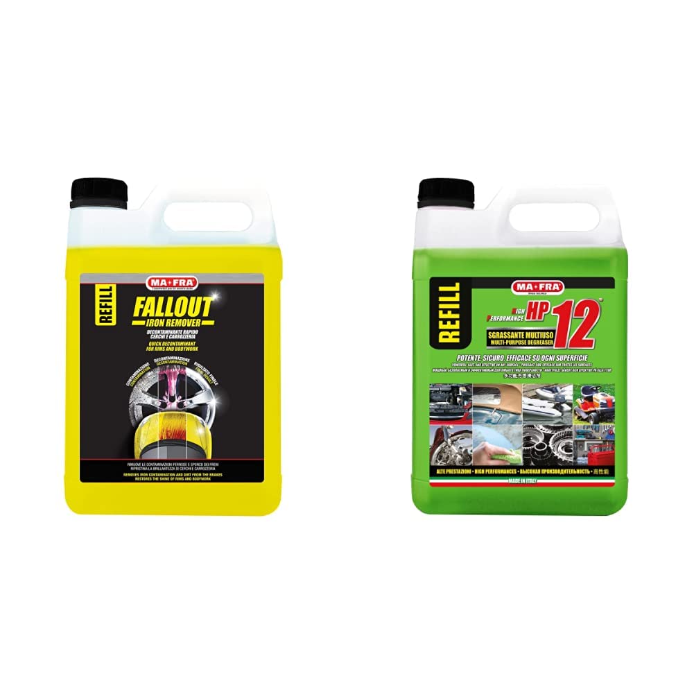 Ma-Fra, Fallout Iron Remover, Elimina Residui Ferrosi da Carrozzeria Cerchi Lega, 4500ml & Sgrassatore Universale Multiuso con Formula Attiva, Adatto a Tutte Le Superfici