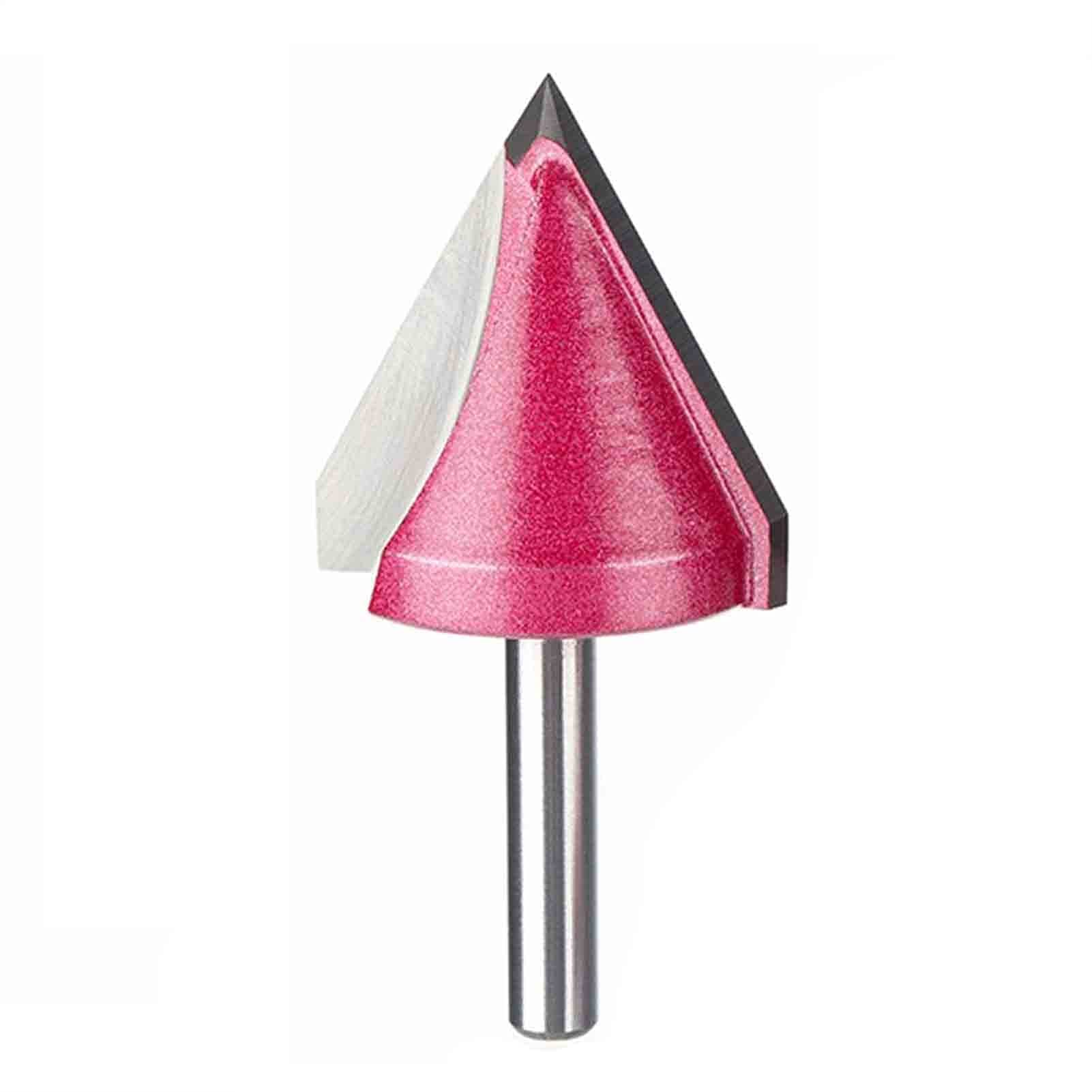BERWENNY 1pc 6mm V-Bit CNC Carbide End Mills Router Bit for Wood Woodworking Milling Cutter 60 90 120 150 Deg (Cutting Edge Length : 1Pcs 90degree 6X32)
