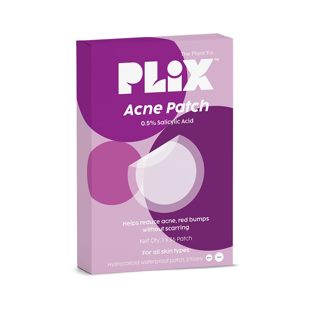 Acne Patch Transparent, Waterproof with 0.5% Salicylic Acid | Ultra-thin with 100% Hydrocolloid | For Pimple Skin | 2 Sizes |36 patches