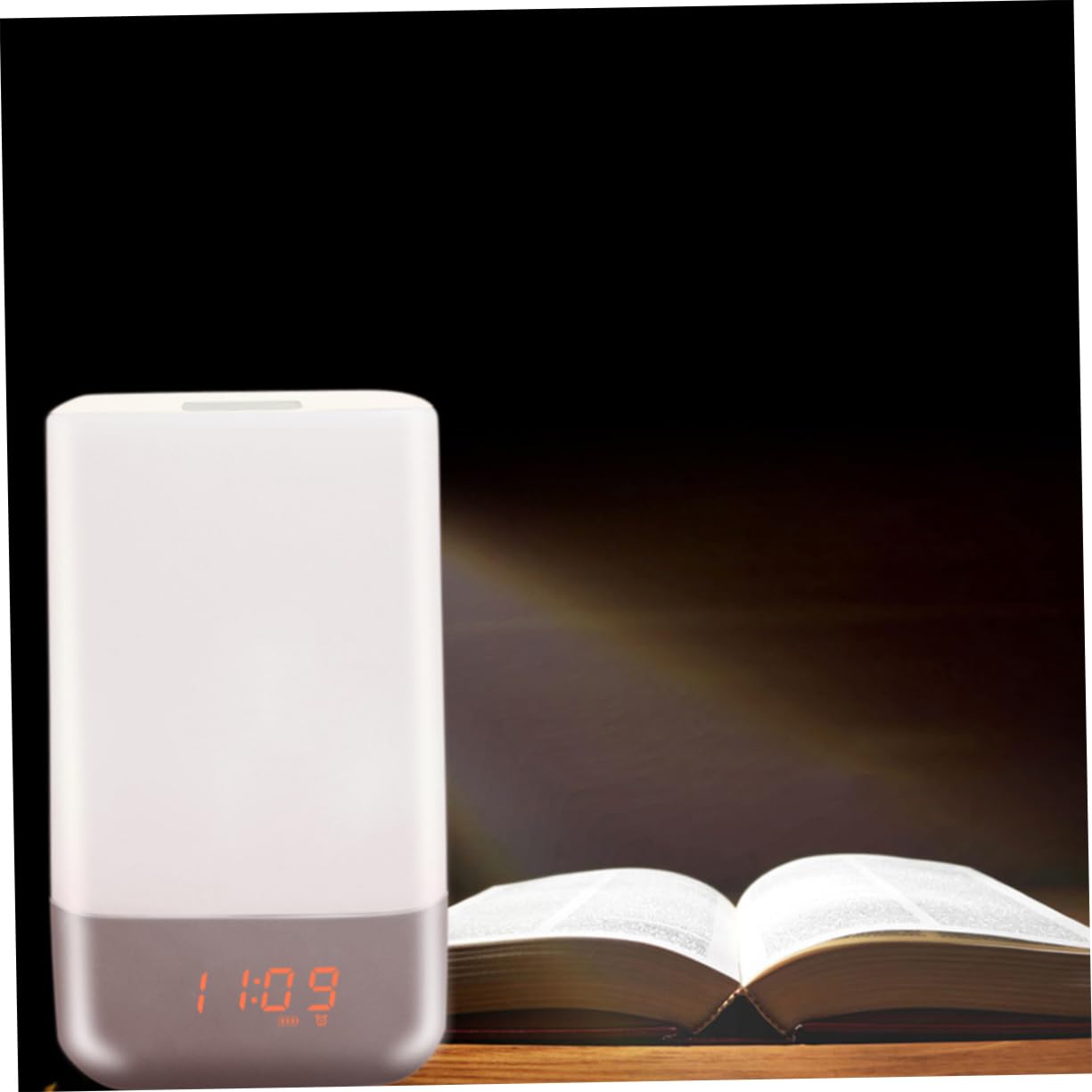 Alipis Lampada Sveglia con Simulazione Alba LED Luce Sveglia 3 Livelli di Luminosità con Orologio Digitale Luce Notturna per Camera da Letto