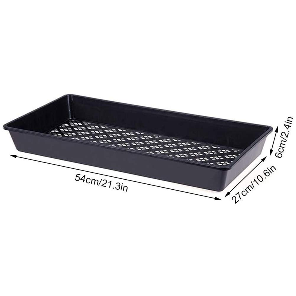 Lot de 2 plateaux de culture pour semis avec trous de drainage et fond en pour la germination des plantes