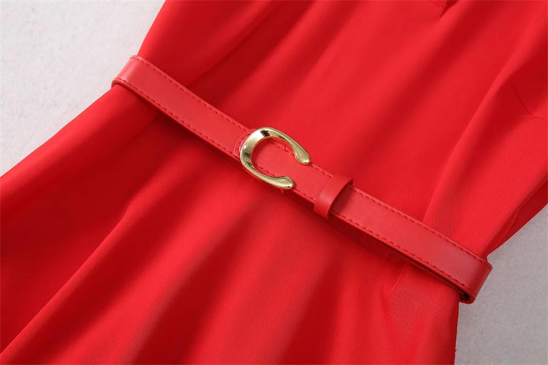 Elegancka sukienka damska z kołnierzem na koturnie, sukienka wieczorowa midi