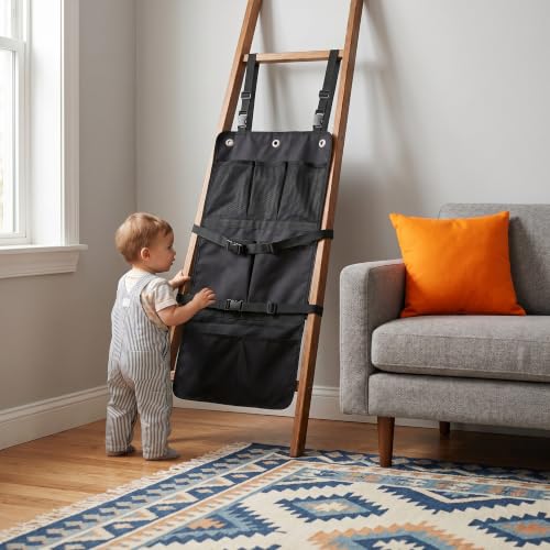 Funda colgante para escalera de litera con bolsillos organizadores OUNONA 8