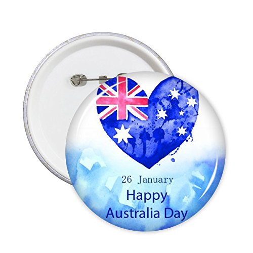 Illustration ronde pins badge avec drapeau Australie grand format bouton decoratif de qualité 5Pcs