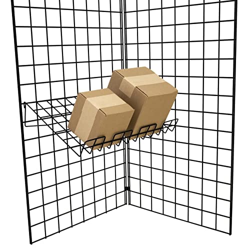 STORE FIXTURES DIRECT Clear Acrylic Gridwall Shoe Shelf, 4