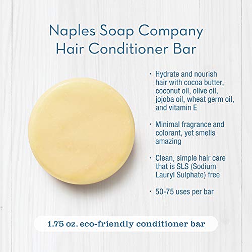 Naples Soap Company Solid Conditioner Bar – Free Of Parabens, Pthalates – Handmade, Eco-Friendly, Hydrating Haircare For Soft, Vibrant Hair, Safe And Effective For All Hair Types, Lasts 50-75 Uses – Ocean Breeze #TOP3