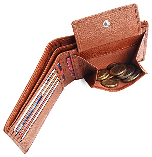 Image of WildHorn Rfid Protected Leather Wallet For Men,Tan